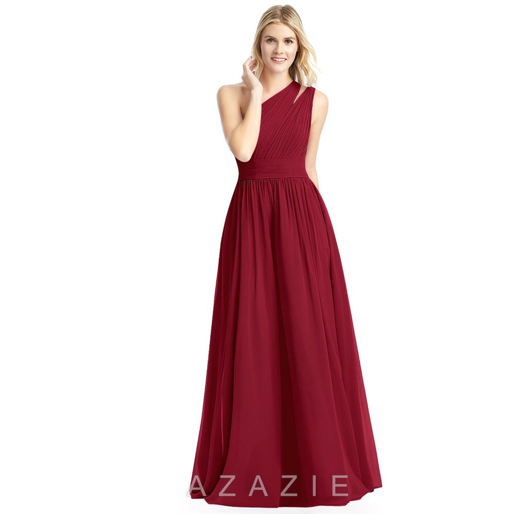 NWT Azazie "Molly" One Shoulder Bridesmaid Dress